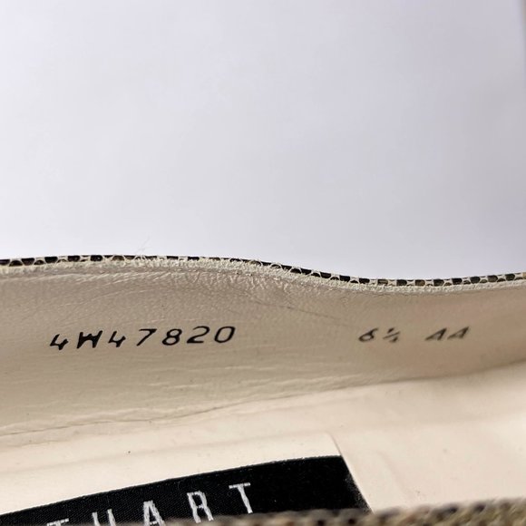 Stuart Weitzman Slip On Snake Embossed Leather Slip On Block Heel Pumps 6.5 AA - Picture 11 of 11